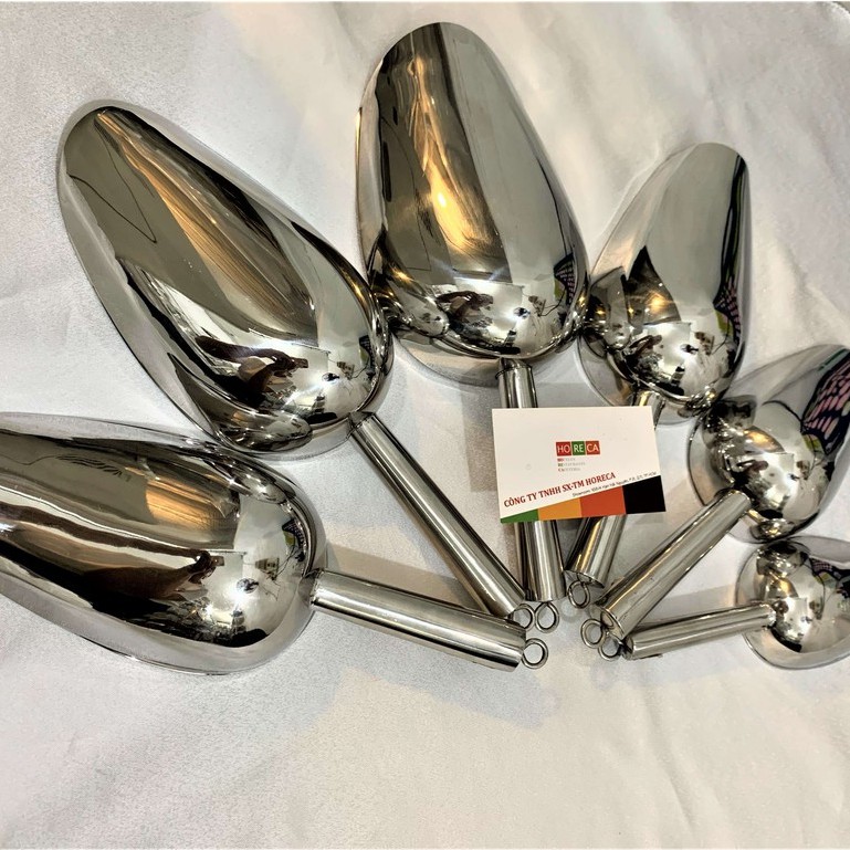 XẺNG XÚC ĐÁ INOX cao cấp sáng bóng (nhiều kích thước)