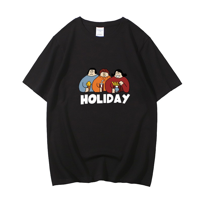 Áo phông Holliday in hình tay lỡ, áo thun 2T unisex form rộng P3 | BigBuy360 - bigbuy360.vn