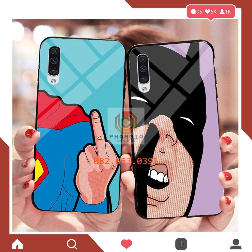 Ốp lưng ép kính chống bể Vsmart Live các siêu anh hùng