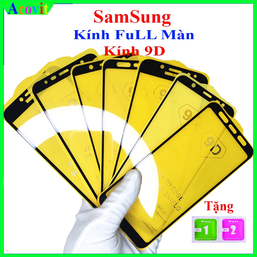 Kính cường lực Samsung J4,J4 Plus,J6, J6 plus, J8, J8 plus,A6,A6 plus, A7 2018, A8, A8 Plus, A9 2018 Full Màn, Acovit