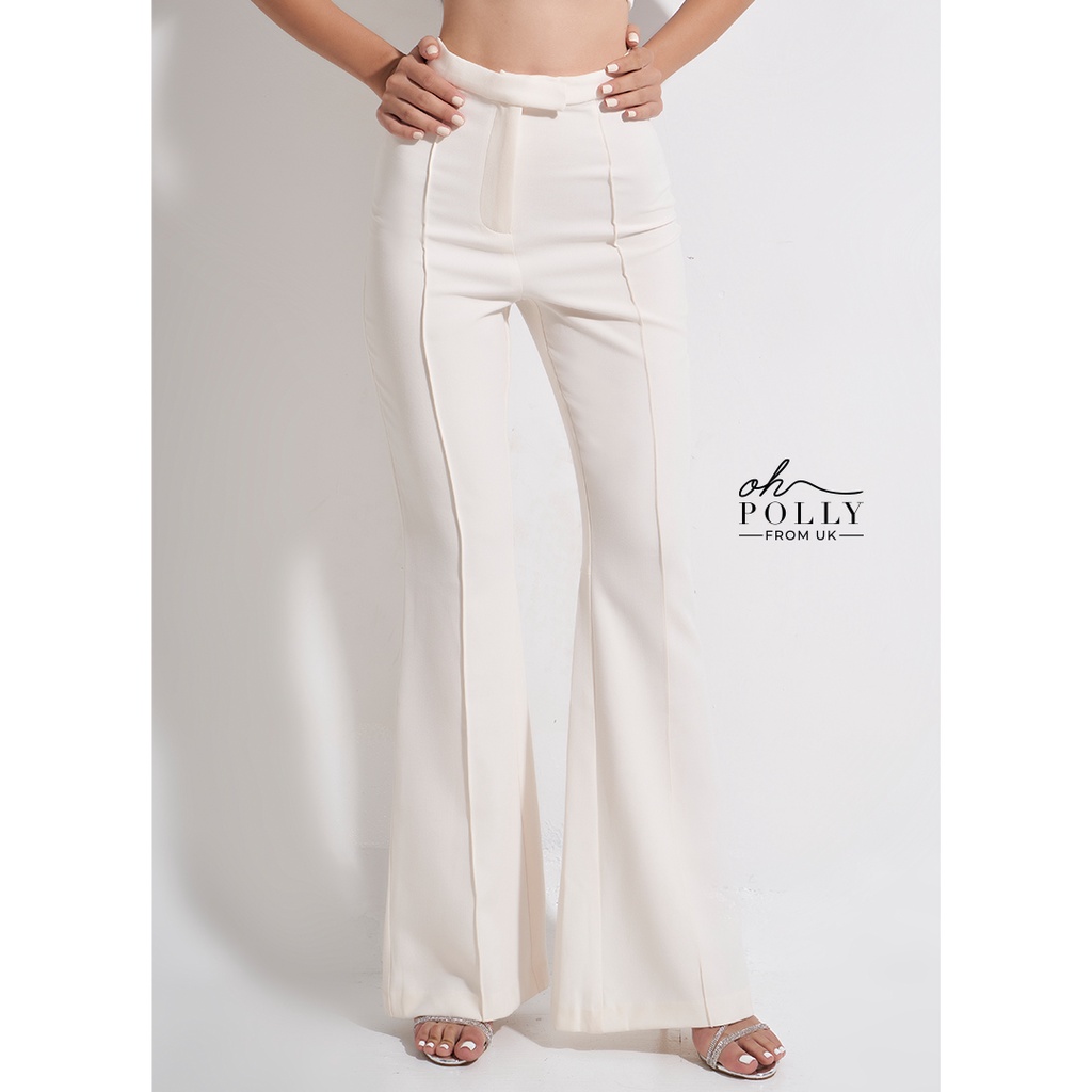 Oh Polly - Quần nữ dài sang chảnh, vải ống loe xẻ tà