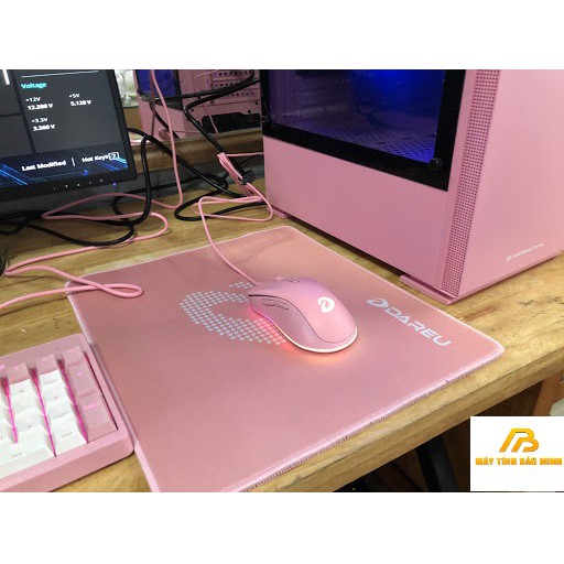 Combo Gaming Màu Hồng Gồm Bàn Phím CƠ Dareu EK87 + Chuột Dareu EM908 + Bàn di Chuột ESP100
