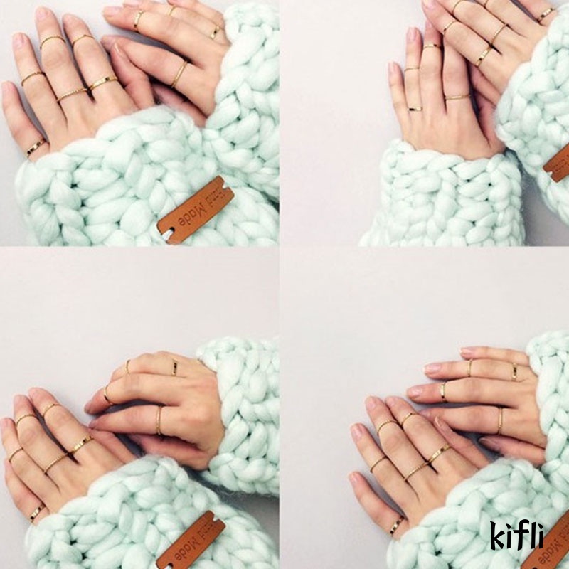 🌸Set 10 nhẫn thiết kế đơn giản phong cách Hàn Quốc thời trang dành cho nữ