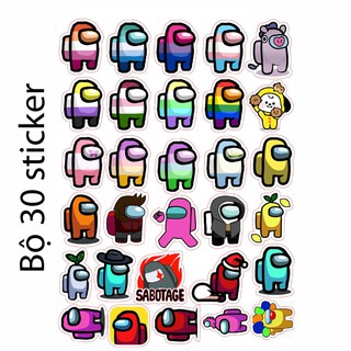 Sticker / Hình dán Game Among Us- (nhiều mẫu Random)