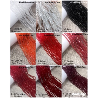 Pha Lê tròn 2mm ( bánh cam )