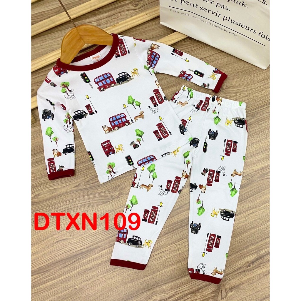 Bộ dài tay thun cotton xuất Nhật cho bé trai size nhí từ 10 đến 22kg - Bộ quần áo bé trai