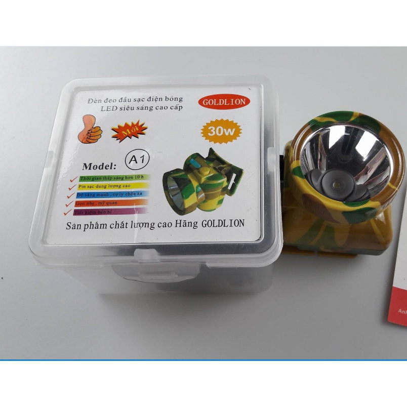 Pin đội đầu A1 GOLDLION, đèn pin phượt siêu sáng chất lượng cao