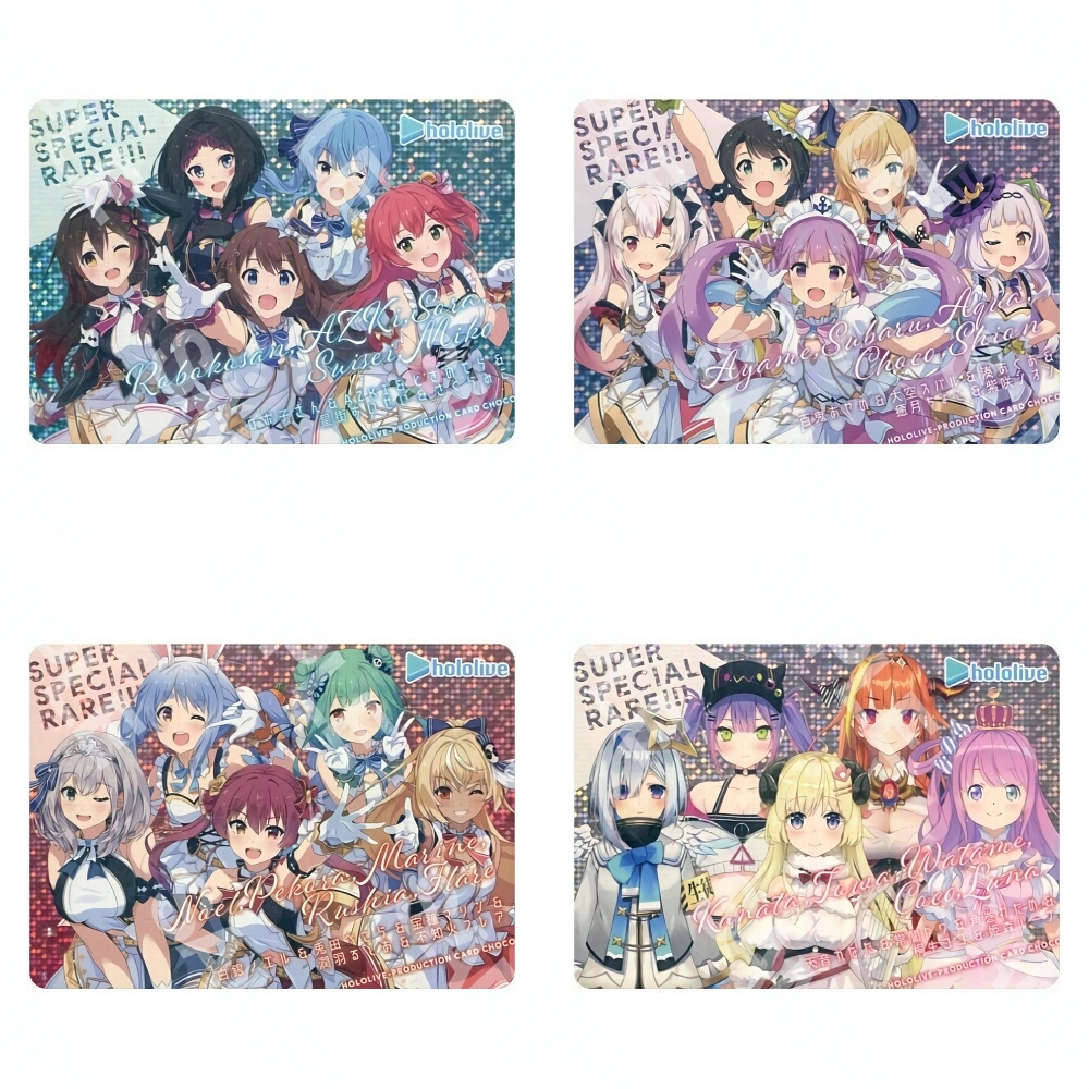Ảnh card bo góc in hình nhân vật HOLOLIVE ver CHOCO Vtuber 18 mẫu thẻ bo viền 5*8cm anime chibi sưu tầm #