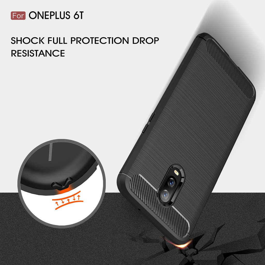 Ốp lưng sợi carbon thời trang cho OnePlus 6/6T