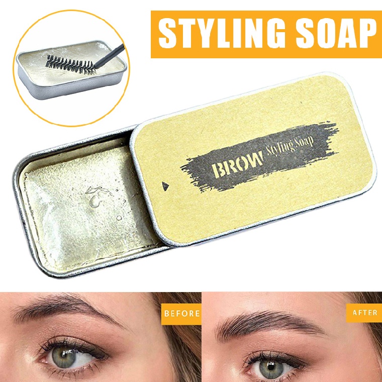 [Hàng mới về] Sáp trang điểm định hình chân mày kèm cọ bền màu