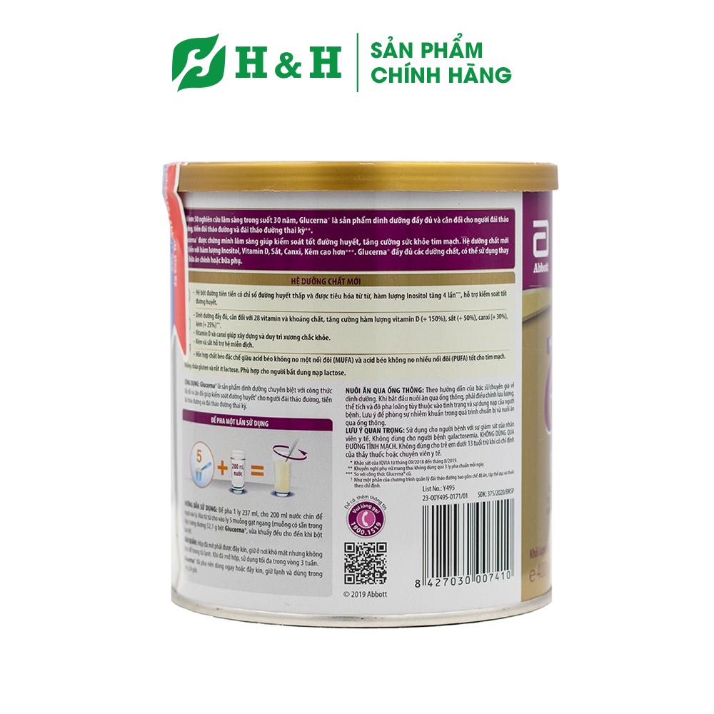 Sữa bột Glucerna - Dinh dưỡng cho người tiểu đường, đái tháo đường