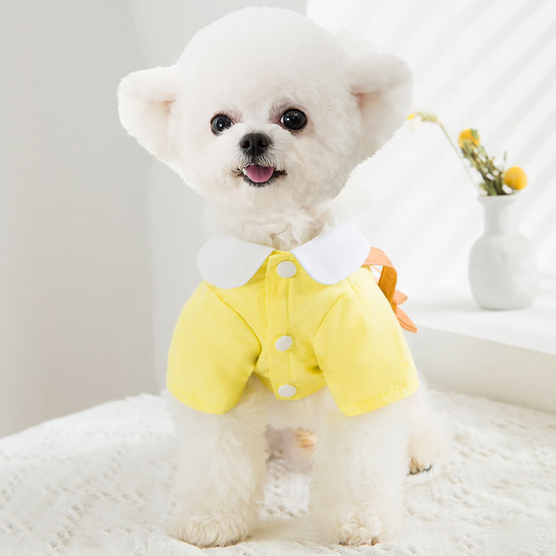 Trang phục dành cho thú cưng Con chó nhỏ Quý ông nơ Tie Túi áo sơ mi Mèo hai chân mỏng TT-áo sơ mi thoáng khí Quần áo cho thú cưng