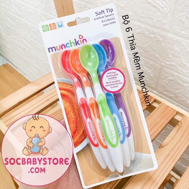 Set 6 thìa nhựa Munchkin
