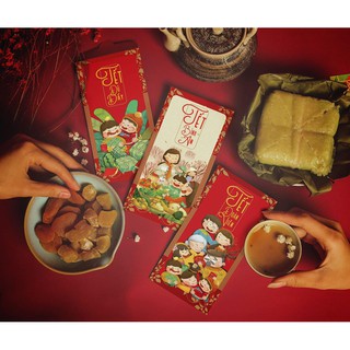 MUA 5 TẶNG 1 - SET BAO LÌ XÌ  TRUYỀN THỐNG IN CÁN MỜ CỰC CHẤT