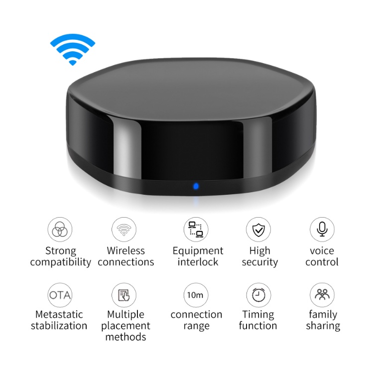 Bộ trung tâm zigbee đa năng tích hợp blue mesh và hồng ngoại ir, gateway điều khiển nhà thông minh tuya/smartlife