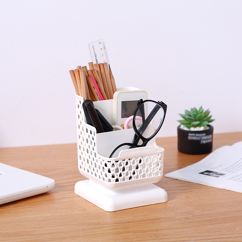 Hộp nhựa đựng mỹ phẩm / bút / điện thoại 3 tầng đa năng tiện dụng
