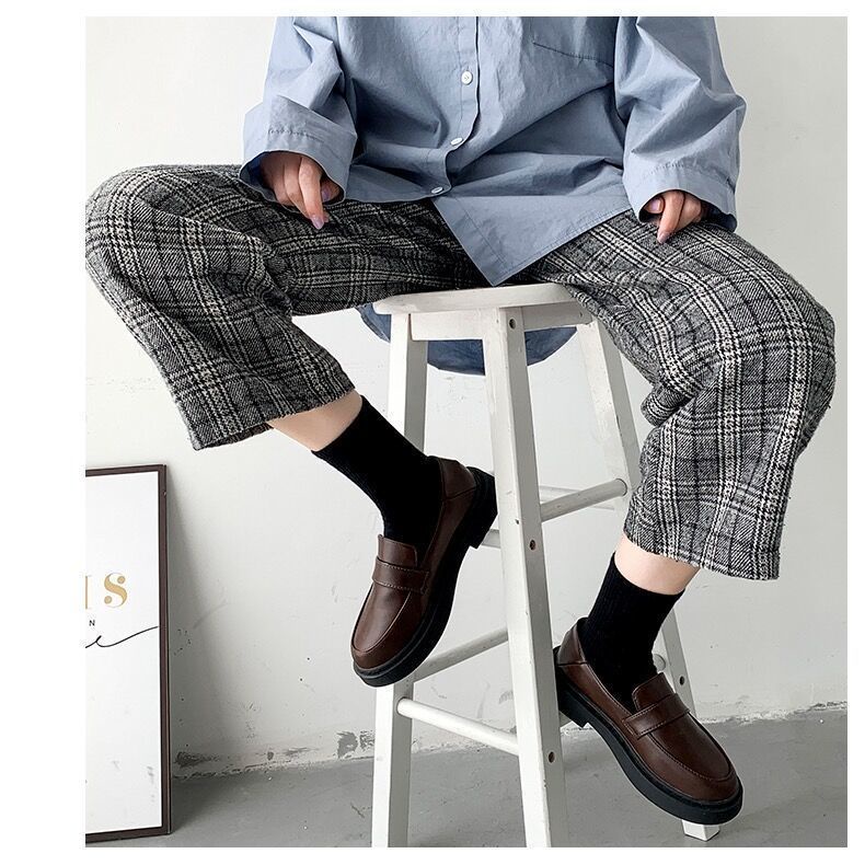 Giày Lười Da Đế Bằng Phong Cách Thời Trang Anh Quốc 2 Dành Cho Nữ