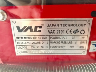Máy nén khí VAC  - VAC 2101