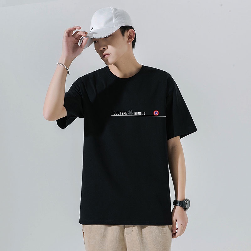 Áo Thun Cotton Tay Ngắn Cổ Tròn Dáng Rộng Thời Trang Mùa Hè Mới Cho Nam