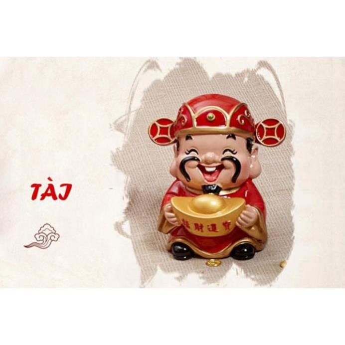 [Hàng loại 1] Bộ tượng 5 ông thần tài Phúc Lộc Thọ Tài Hỷ - Kèm Đế Ngọc | BigBuy360 - bigbuy360.vn