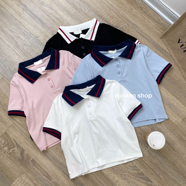 Áo thun polo nữ croptop Xonxen shop chất cotton thoáng mát free size, mã 1135 | BigBuy360 - bigbuy360.vn