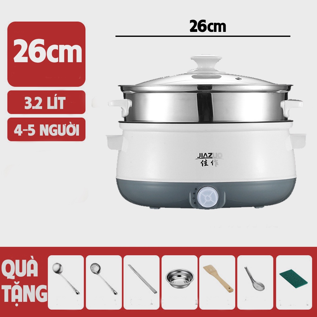 Nồi Lẩu Mini Đa Năng Có Lớp Chống Dính Cao Cấp Nút Vặn 3 Nấc Nhiệt ( Nồi Zason )