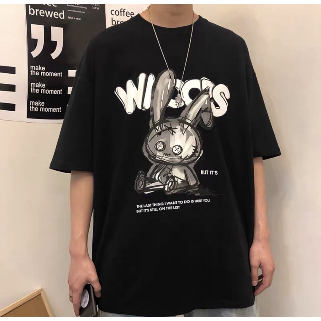 Áo Thun THỎ THÊ THẢM From Rộng Unisex Mềm Mịn Dày Dặn Hot Trend