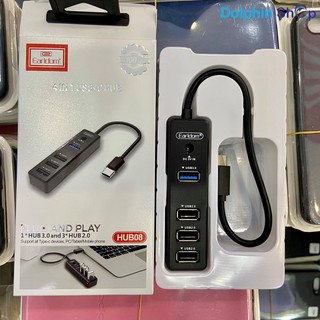 HUB CHUYỂN USB TYPE C RA 1 CỔNG USB 3.0 + 3 CỔNG USB 2.0 + 5V DC EARLDOM HUB08