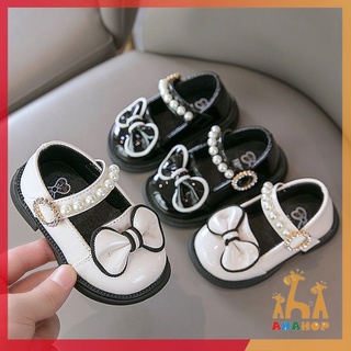 Giày bệt tập đi cho bé gái - Giày búp bê phối Nơ quai dán đính ngọc đáng yêu đế mềm nhẹ chống trơn trượt tốt cho bé M304