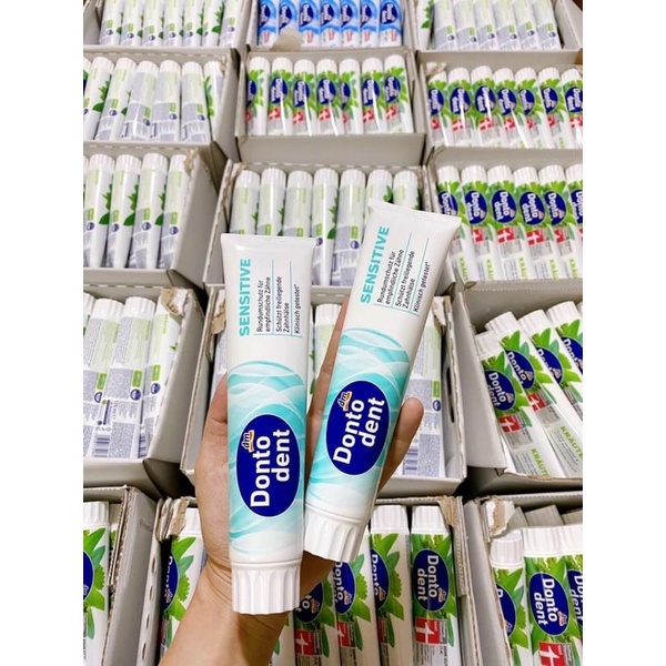 Kem đánh răng Dontodent làm sạch răng bảo vệ men răng hơi thở thơm mát, 125ml