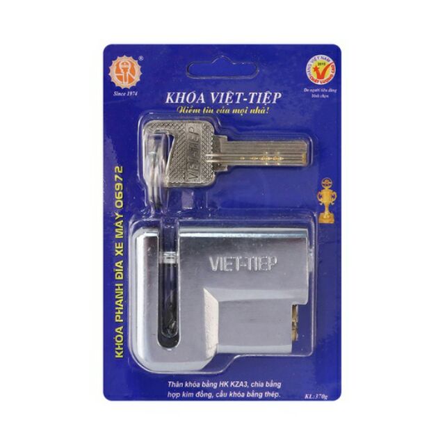 Khóa Phanh Đĩa Xe Máy Việt Tiệp 06972 - Bạc