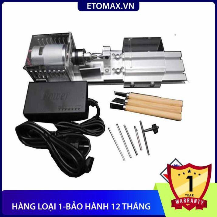 [Hàng loại 1-Tặng 25 mũi khoan] Máy tiện mini DIY V1 ( ETOMAX )