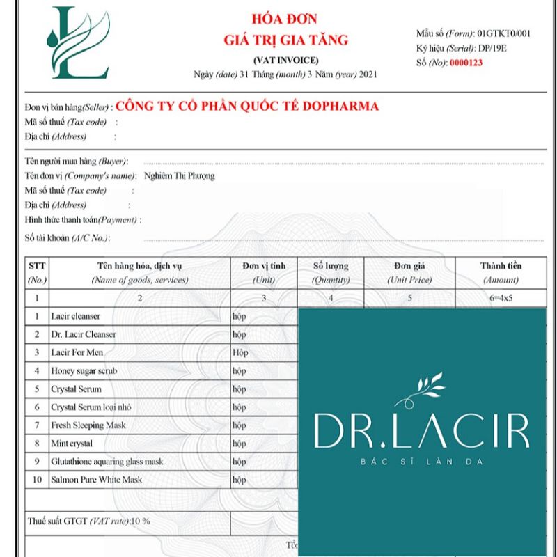 Bộ Chăm Sóc Da Mặt DR.LACIR