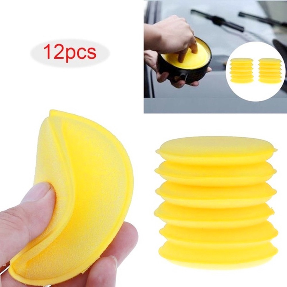 Bộ 12 Miếng Xốp Mềm Đánh Bóng Xe Hơi Tiện Dụng