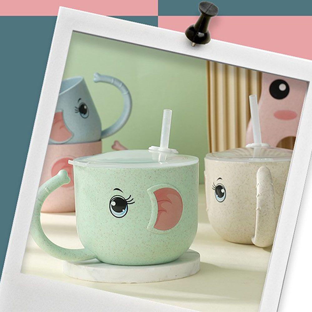 PISTA Bình Nước Có Ống Hút Chống Rơi Dễ Thương Xinh Xắn