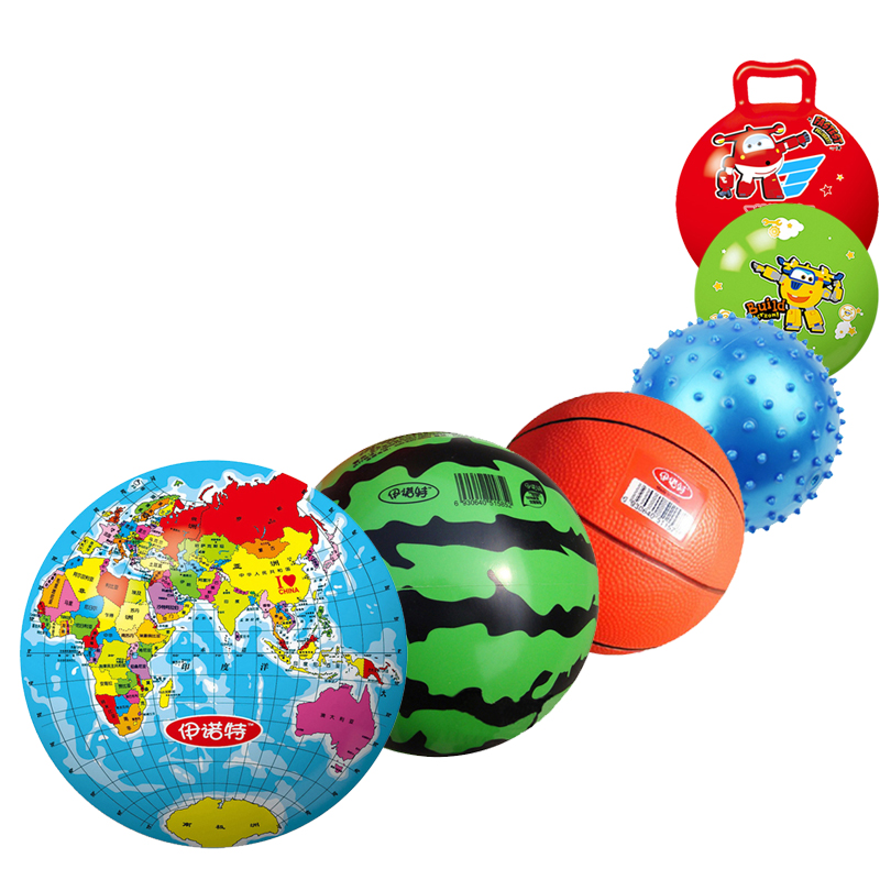 Quả bóng nhỏ dưa hấu bơm hơi cho trẻ em, đồ chơi bóng đàn hồi Trái Đất dành cho bé