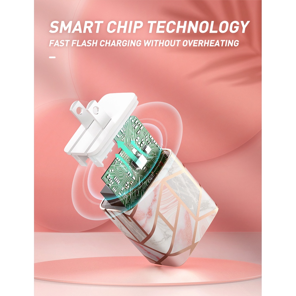 Cục Sạc Nhanh USB C 20W PD 3.0 2 Cổng Tương Thích iPhone 12/iPhone 11/iPad/iPad/Switch/Samsung