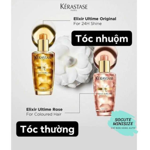 Dầu Dưỡng Tóc Kerastase Elixir Ultime 50ml - Hồng và Vàng - Đen