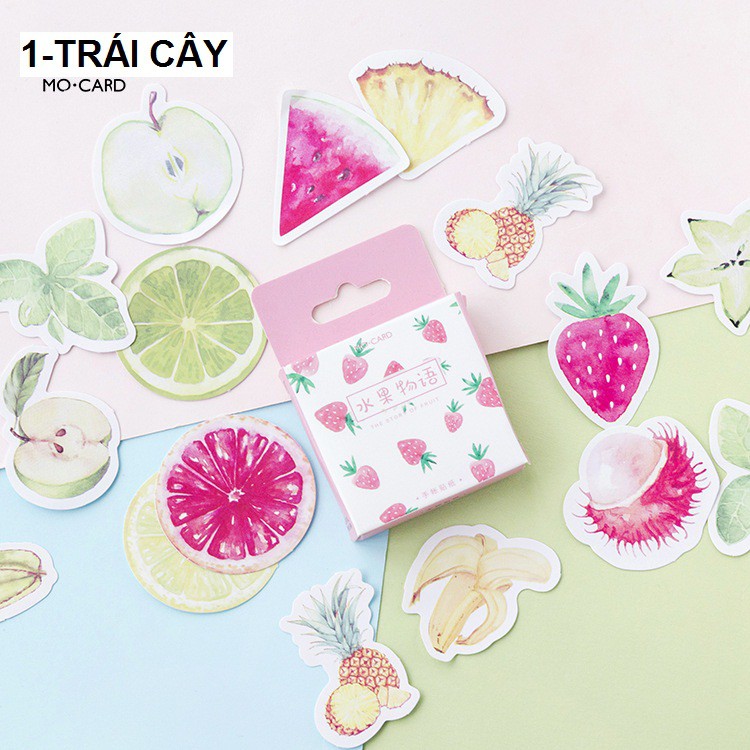Hộp 45 sticker trang trí planner scrapbook M2