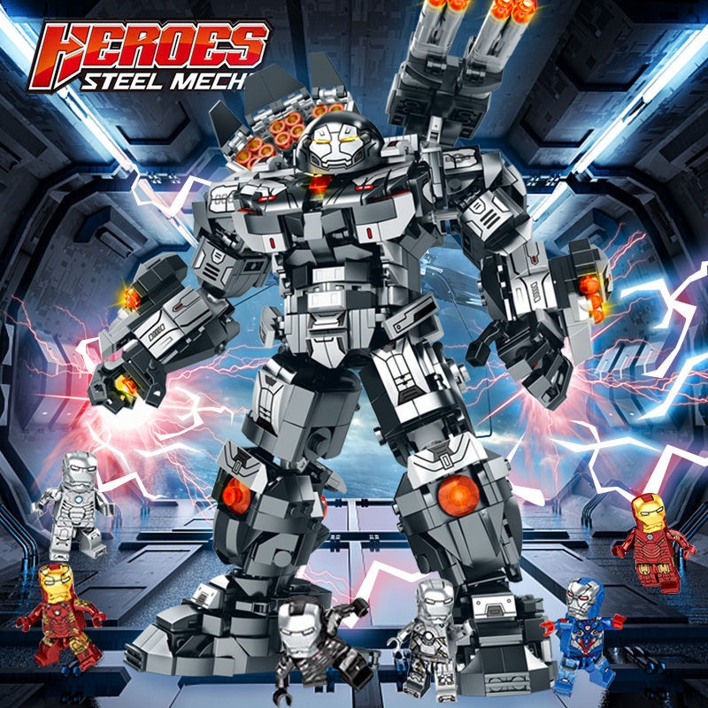 ┇Tương thích với Lego Avengers Iron Man Mecha Robot lắp ráp Khối xây dựng Đồ chơi trẻ em