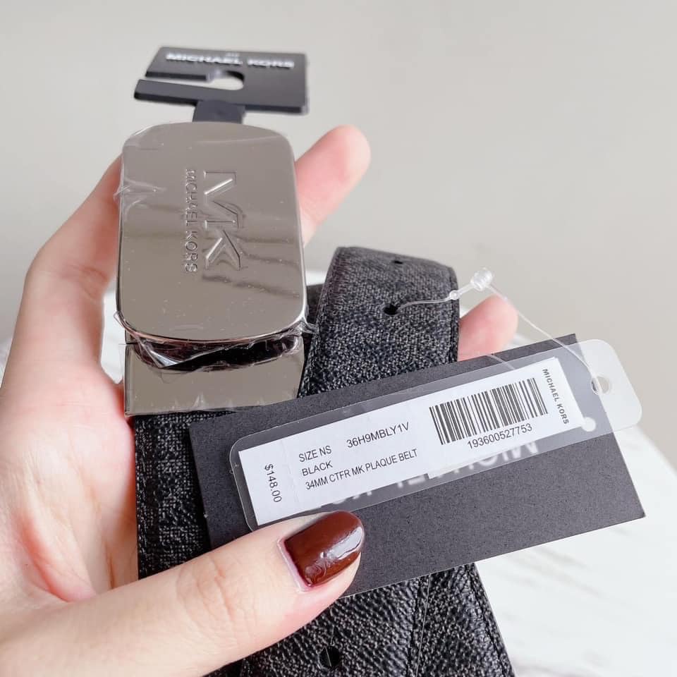 Dây lưng nam Michael Kors - 2 mặt Black - Dây lưng MK