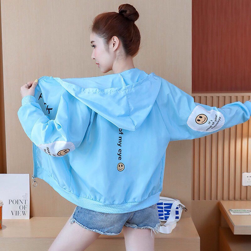 Áo Khoác Dù Nữ Cao Cấp In Mặt Cười - Thời Trang Áo Khoác Hot Nhất 2019