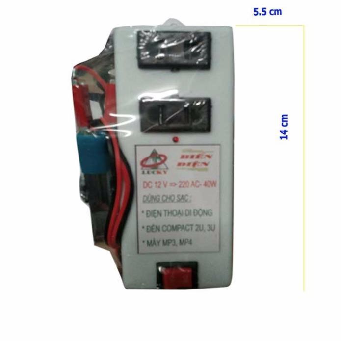 Bộ đổi điện 12V sang 220V - 40w.