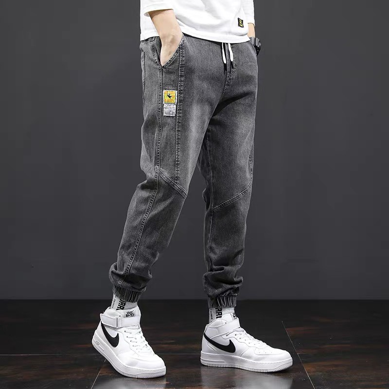 Quần jean jogger nam cạp chun bo gấu, quần bò baggy năng động - OMAN QJ013 | BigBuy360 - bigbuy360.vn