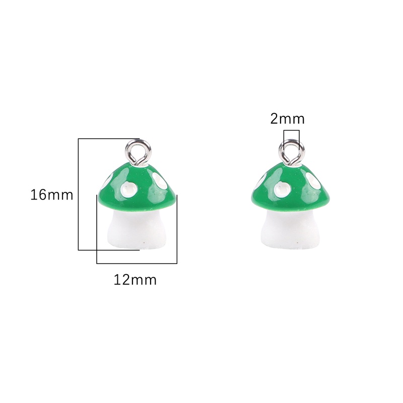 Mặt dây chuyền BEADIA hình cây nấm bằng nhựa dễ thương