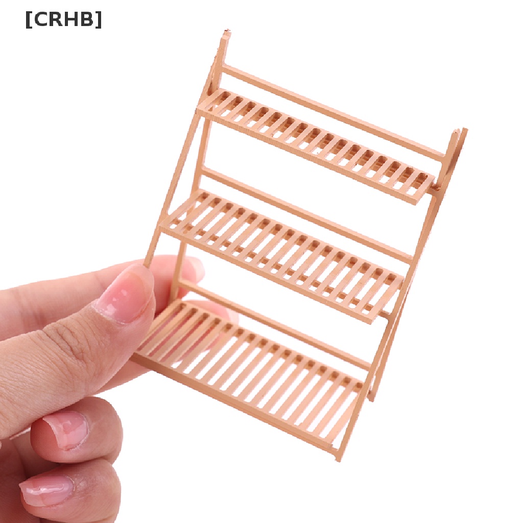 [CRHB] 1:20 Dollhouse Miniature Rack Shelf Flower Stand Decoration DIY Accessories Toys Hot Sell