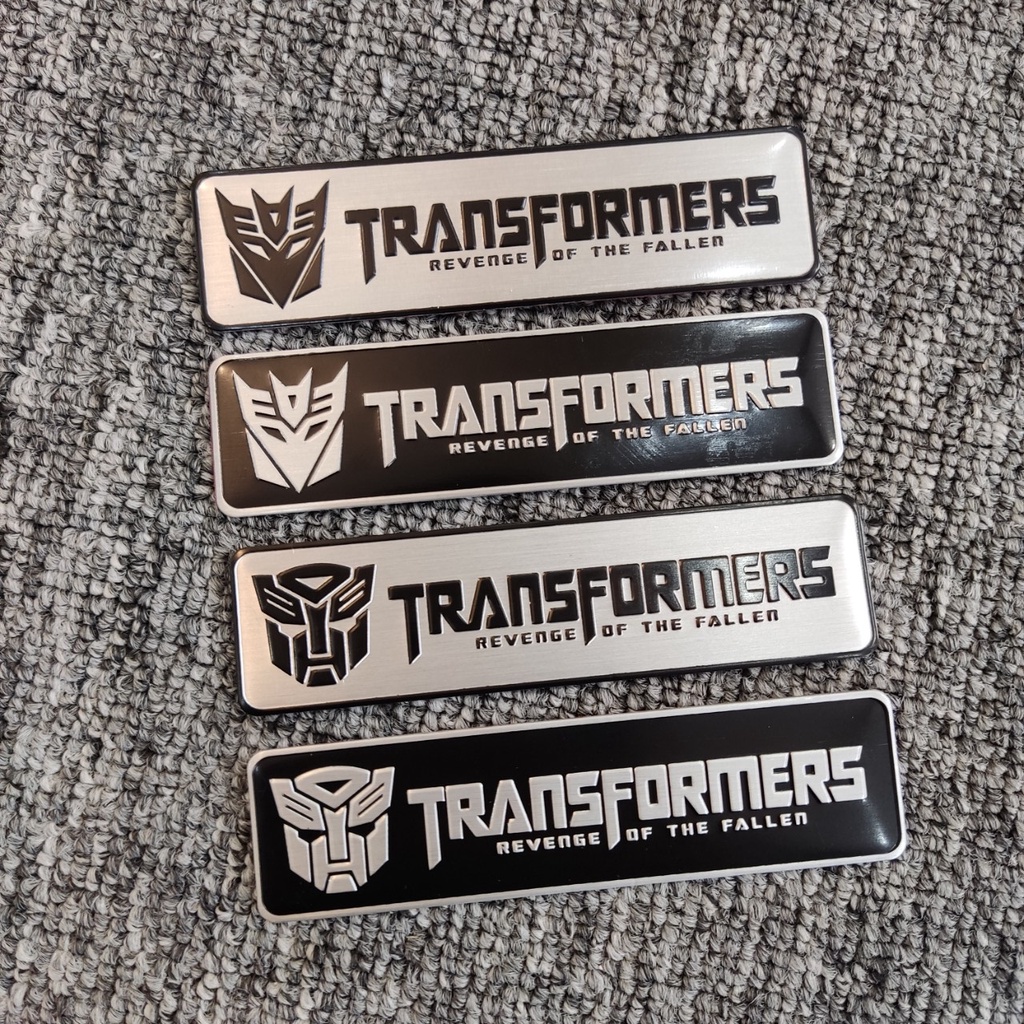 [Mã LIFEAUMAY giảm 10% tối đa 30k đơn 150k] Tem nhôm dán xe Transformer nhiều kích thước cực chất