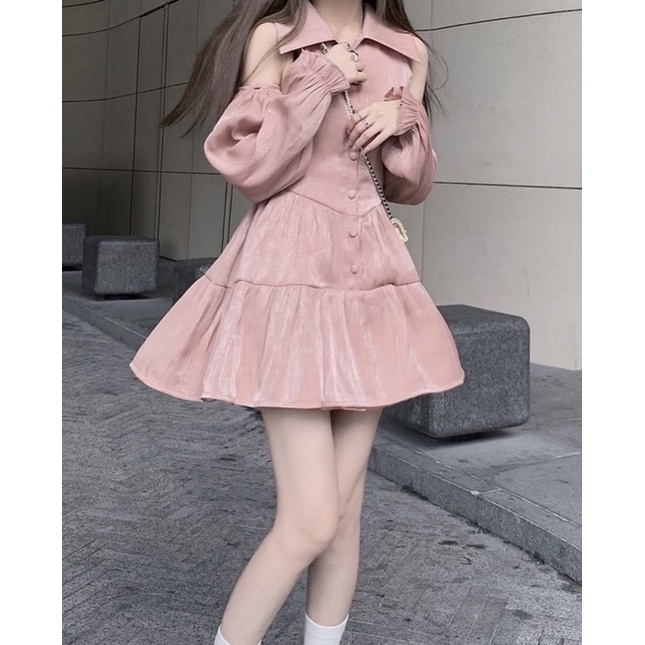 Đầm Sơ mi Đan Dây Xịn Xò