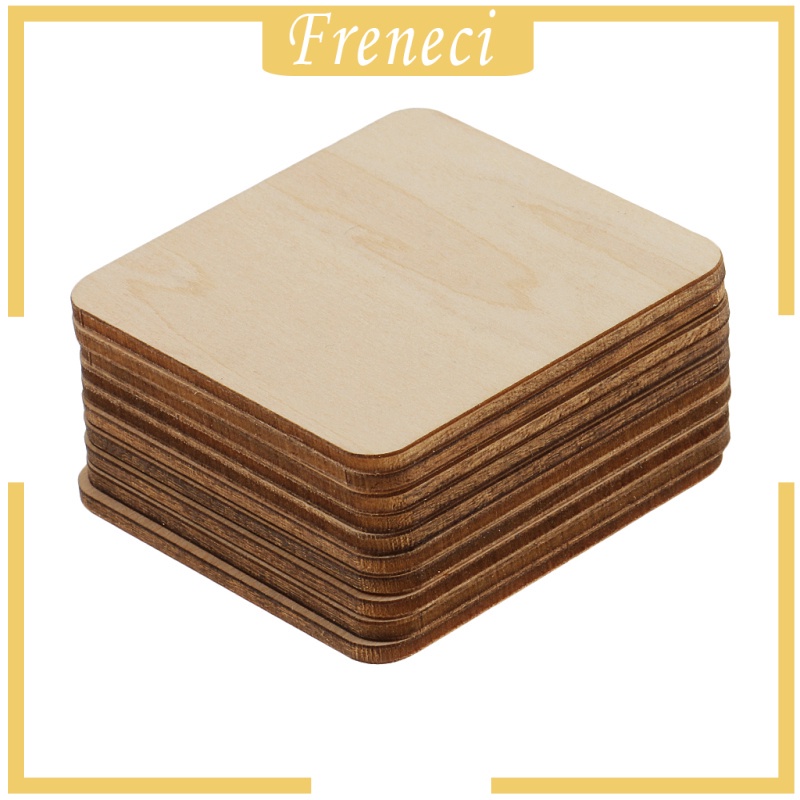 Set 10 Tấm Gỗ Trơn 60x60mm Dùng Làm Đồ trang trí Trang Trí DIY