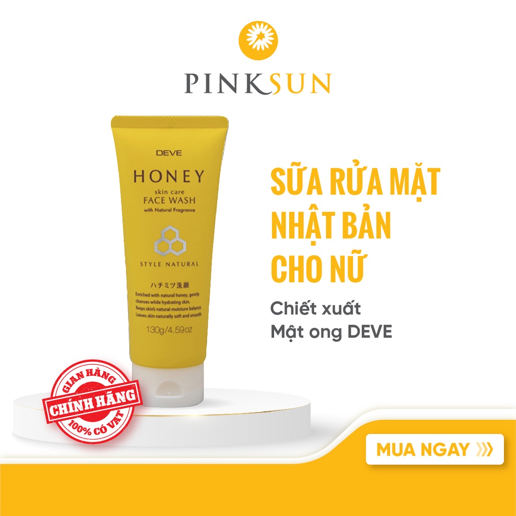 Sữa Rửa Mặt Deve Chiết Xuất Mật Ong - Honey Face Wash Nhật Bản (tuýp 130g)